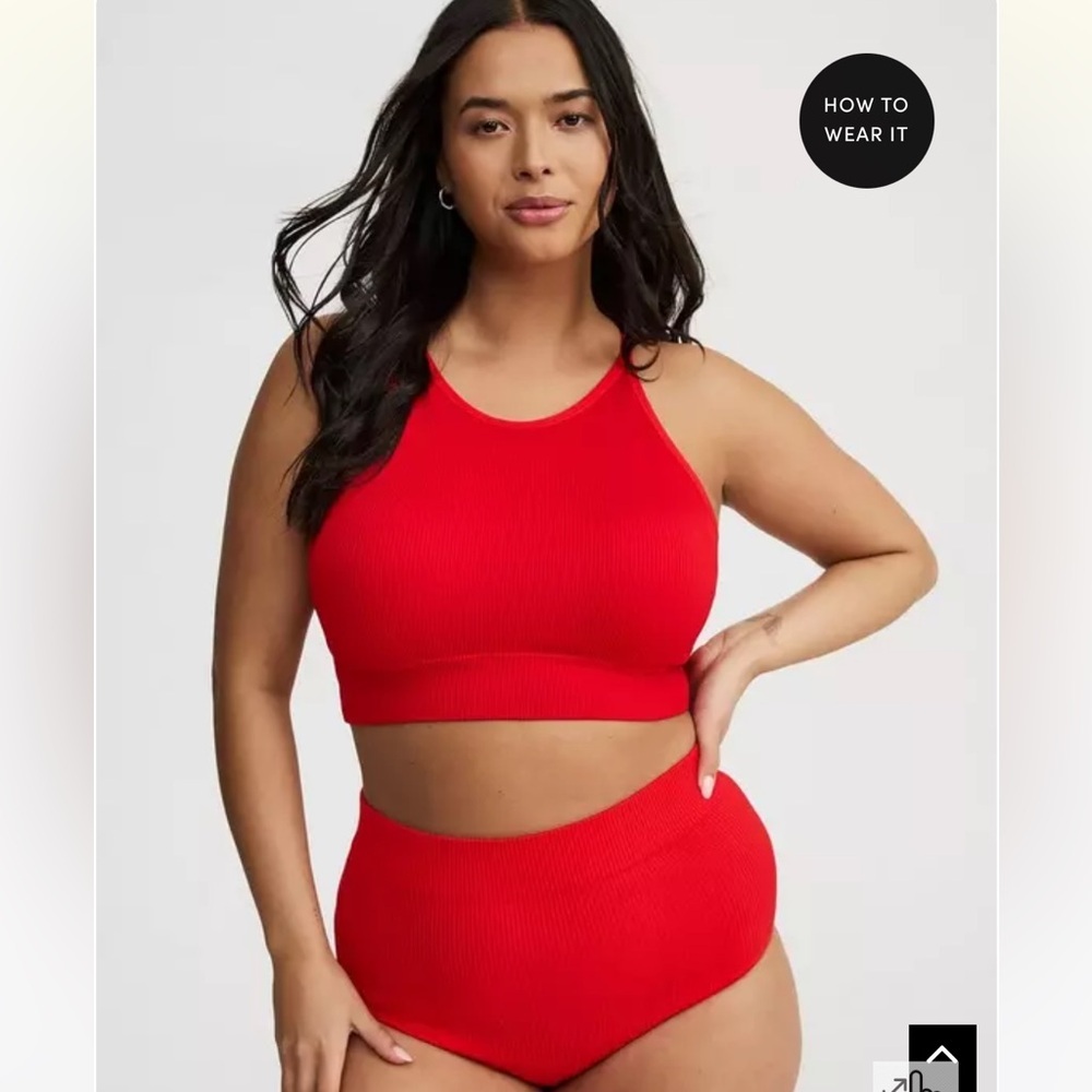 New! Set! Torrid‎ sz 4 Ribbed Bralette Panty 4X